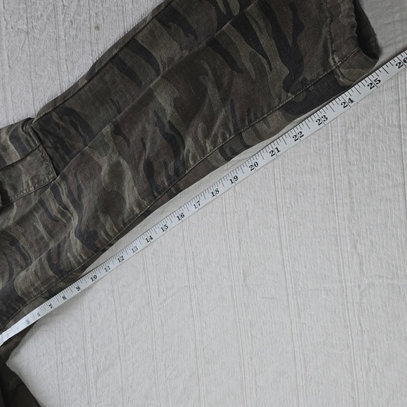 SANCTUARY X Anthropologie Discoverer Linen Camo Cargo Pants Size XS - Picture 9 of 16